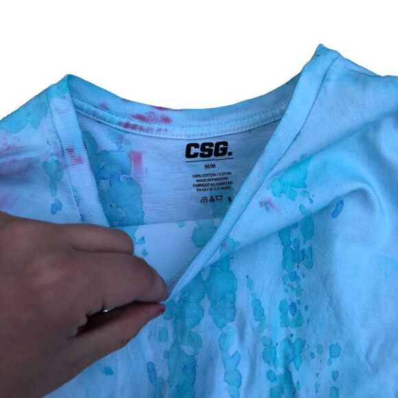 TRASHED Tie Dyed CSG T Shirt Medium - Picture 3 of 5